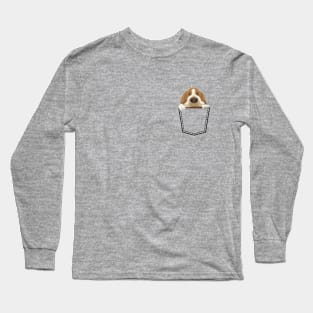 Basset Hound on pocket Long Sleeve T-Shirt